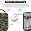 Tiger Stripe Camouflage Military Camo Lunch Bags Insulated Bento Box Portable Lunch Tote Resuable Picnic Bags Cooler Thermal Bag
