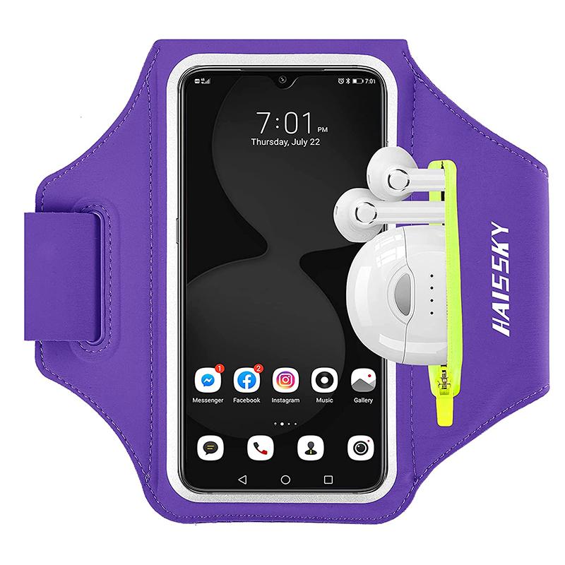 HAISSKY Ritszak Hardlopen Sport Armband Voor iPhone 17 16 15 Pro Max 14 Plus 13 Mannen Vrouwen Outdoor Touchscreen Riem Armtassen