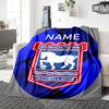 Custom Name Ipswich Town FC Crest Blanket for Couch & Bed, Plush Cozy Fuzzy Blanket Super Soft & Warm Blankets for Fall and Winter. 0908263