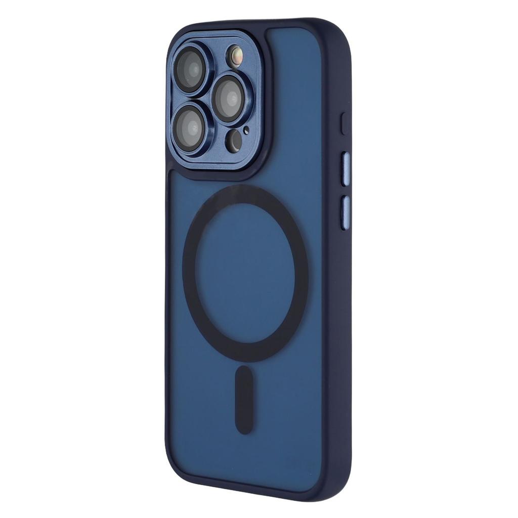 For iPhone 13 Pro Case Compatible with MagSafe PC+TPU Matte Phone Cover with Glass Lens Film