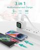 1/2pcs Magnetic Wireless Charging Block 3-in-1 Dual Port for iWatch Series Ultra/SE/9/8/7/6, iPhone 16/15/Pro Max iPad Pro/Air