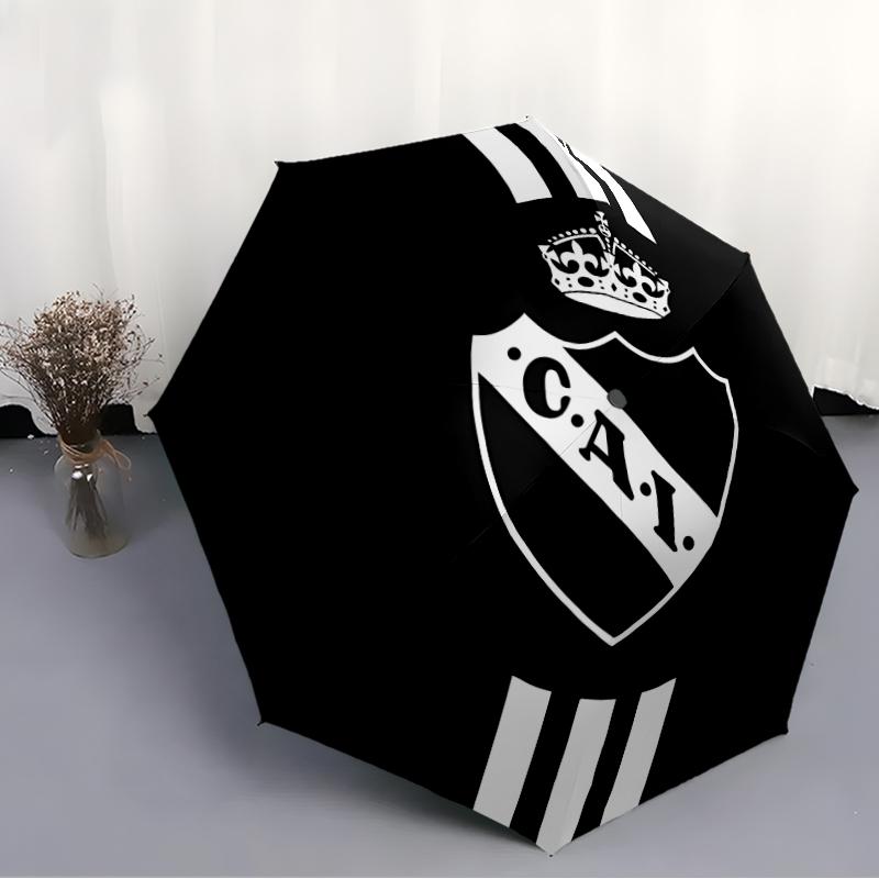 Printed Club Atlético Independiente Folding Umbrella,Outdoor,Leisure,And Travel Umbrella,Durable Umbrella Fabric,Birthday And Holiday Gift