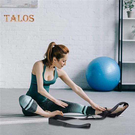 Halka Bantlı Yoga Esnetme Kayışı Ayarlanabilir Ayak Baldır Germe Bandı Erkek Kadın Ev Egzersizi Fizik Tedavi Direnç Bandı