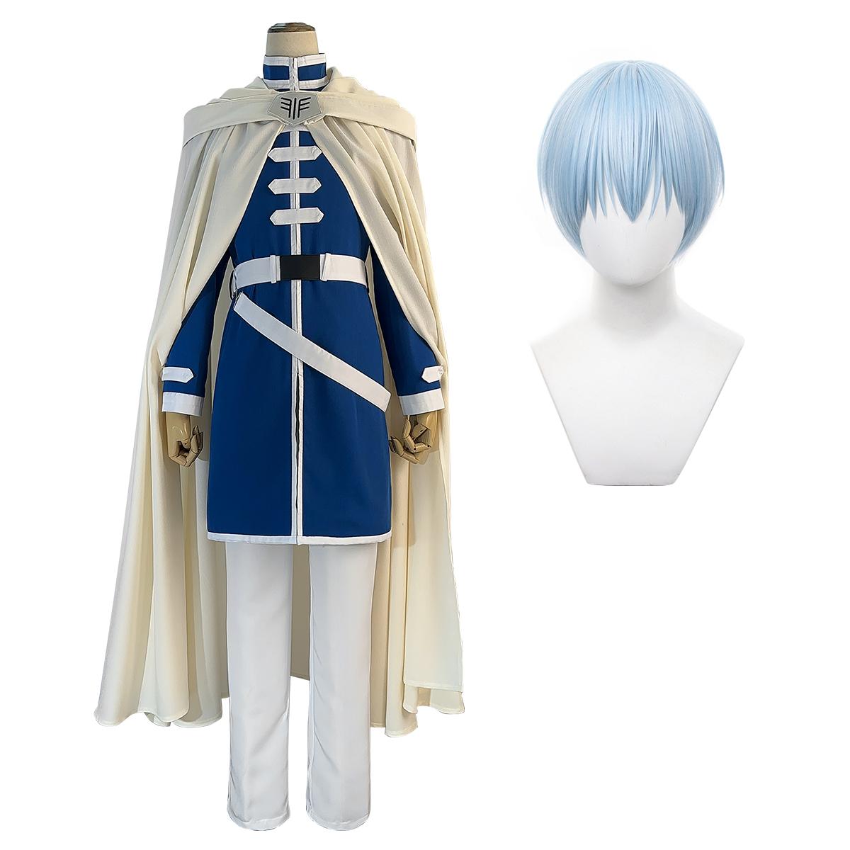 HOLOUN Frieren L'Aventure après la Fin Anime Himmel Costume Cosplay Perruque Châle Cape Manteau Pantalon Filet Rose Synthétique Cadeau de Noël XS（old）