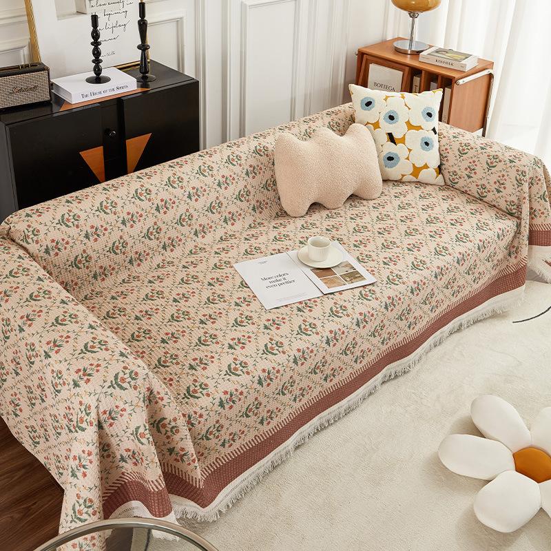Waffle Sofa Cover Blanket Jacquard Non-slip Sofa Towel for Living Room Furniture Decor Tapestry Couch Cover Universal Sofa Towel