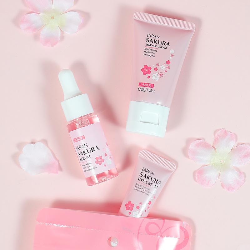 LAIKOU Japan Sakura Skin Care Set 3 Pieces