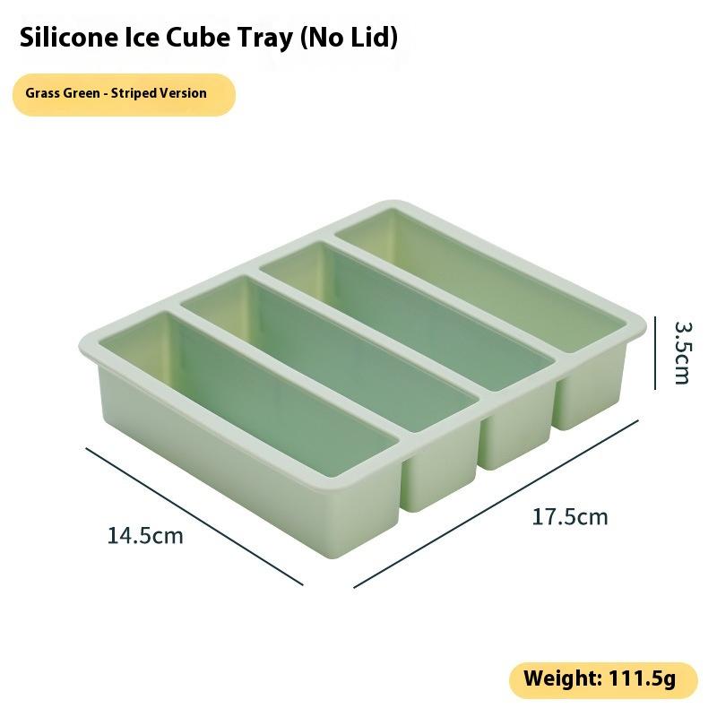 Strip Shap Ice Cube Trays Giant Silicone Ice Cubes Square Tray Mold Non-toxic Durable Wine Ice Cube Easy-Release Ice Cube Molds