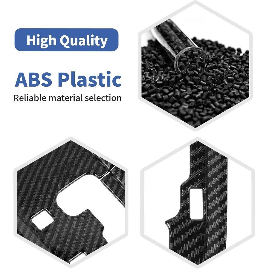 For Gear Shift Panel Cover Trim for Wrangler JKU 2011-2017 Black Carbon Fiber Gr