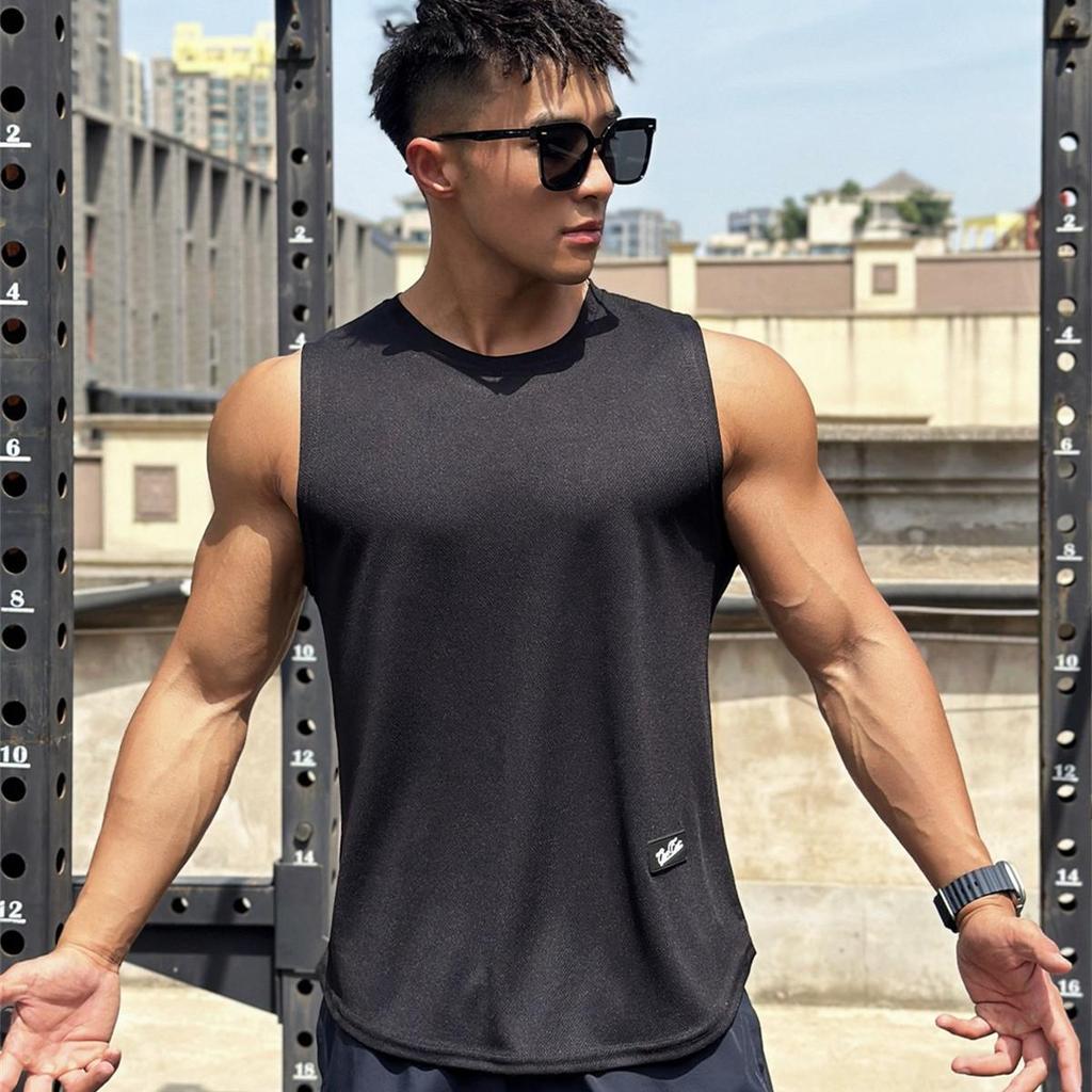 Quick Dry Bodybuilding Tank Tops Men Summer Casual Sleeveless Shirt Male Gym Fitness Singlet Stringer Training Clothing