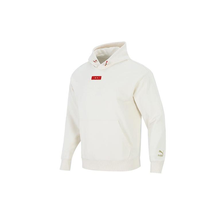 PUMA limited CNY Knit hooded Stay Warm Athleisure Casual Sports Pullover White Men s 536049-65 M