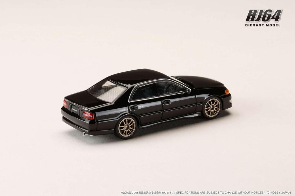 Hobby Japan HJ64 Toyota Chaser Tourer V Early Version JDM STYLE Wheels Black Finished Model HJ645072ABK 1/64 (JZX100) (1996) 10-Spoke