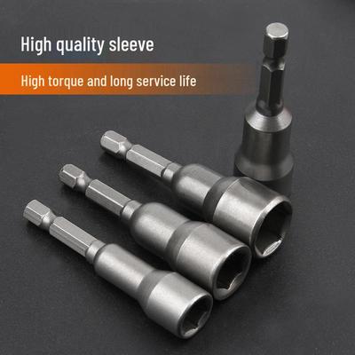Strong Magnetic Hex Socket Bit Set for Electric & Air Wrench, Deep Extended Rod Screwdriver, Hand Drill