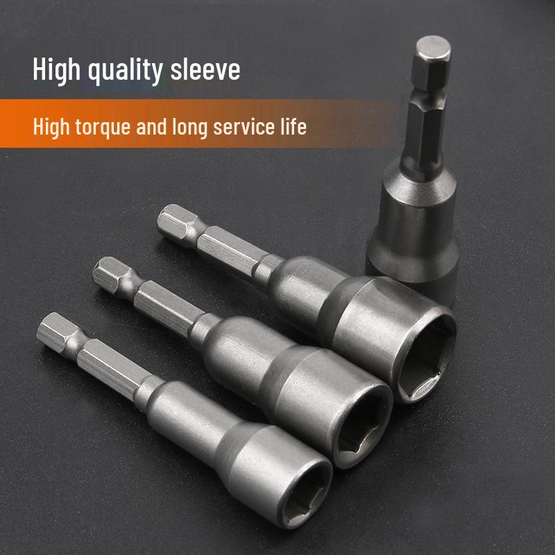 Strong Magnetic Hex Socket Bit Set for Electric & Air Wrench, Deep Extended Rod Screwdriver, Hand Drill