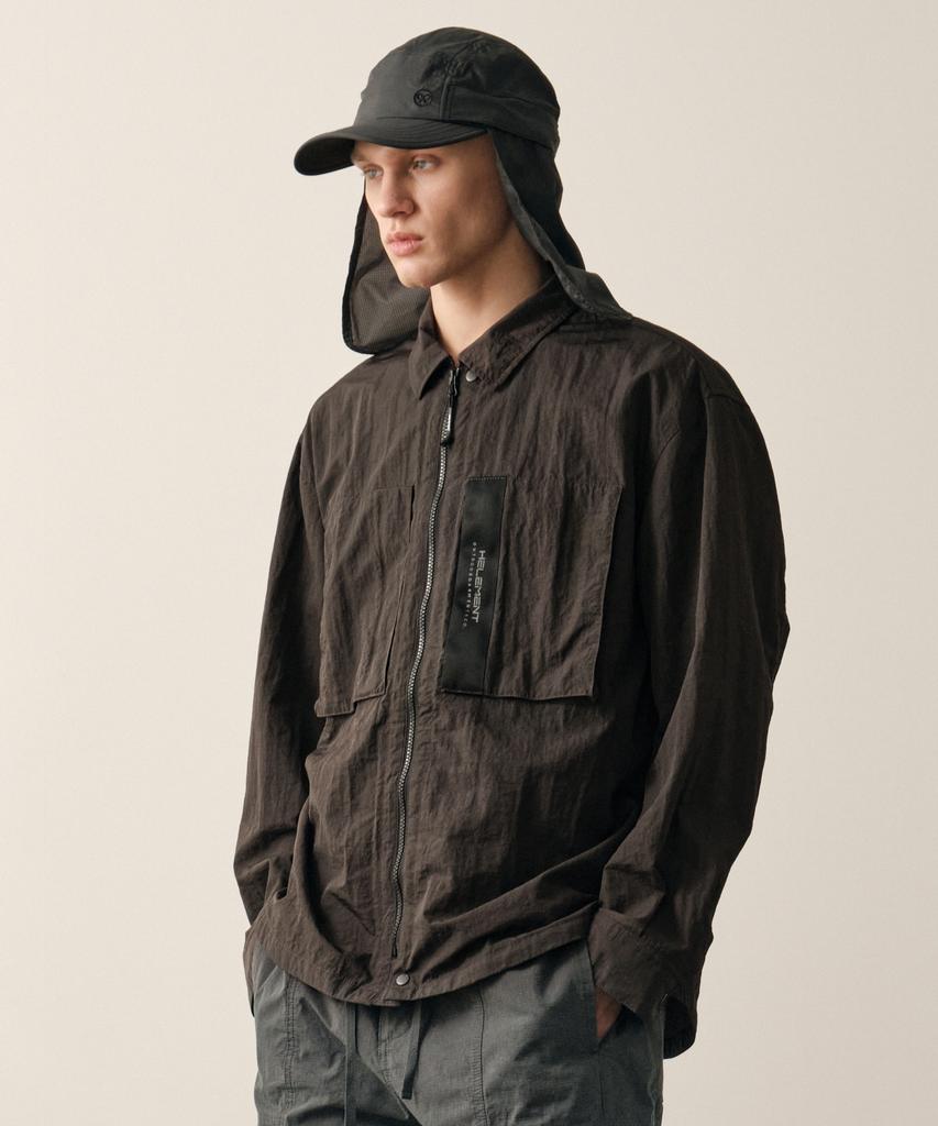 Helement Webbing Pocket Shacket (D Brown)
