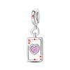 Authentic Original Copper Metal Playing Cards Charm Bead Components Poker Joker Hearts Spades Crown Bead Component Pendant Bead Component Compatible