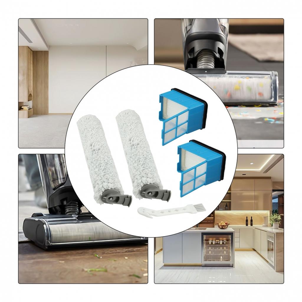 Replacement Kit of Roller Brushes and Filters for Bissell For CrossWave