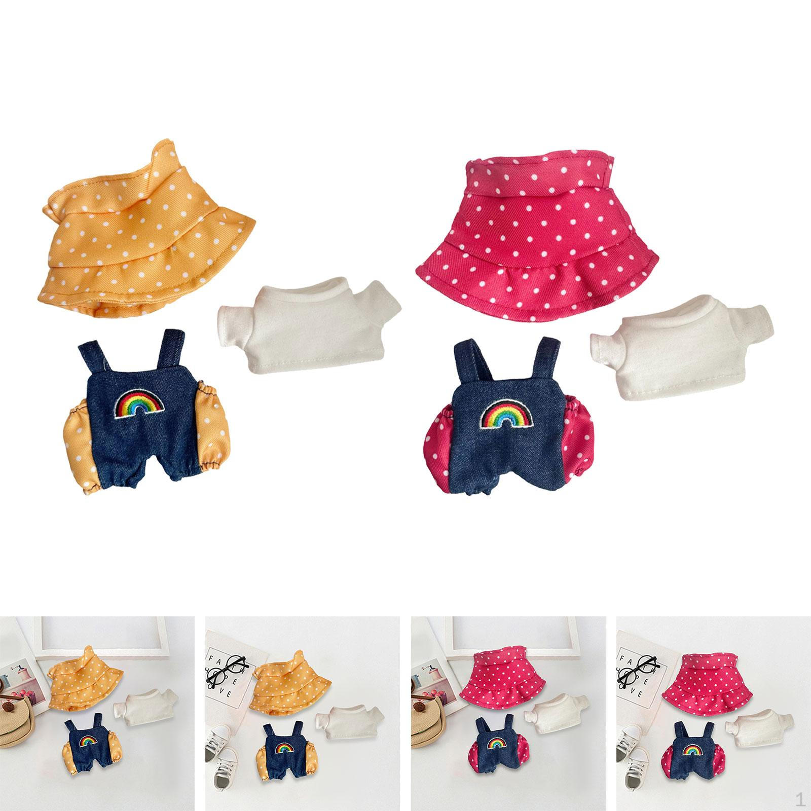 

6 inch Doll Clothes Dress Set Pants Cute Suit for Cloth Dolls жовтий