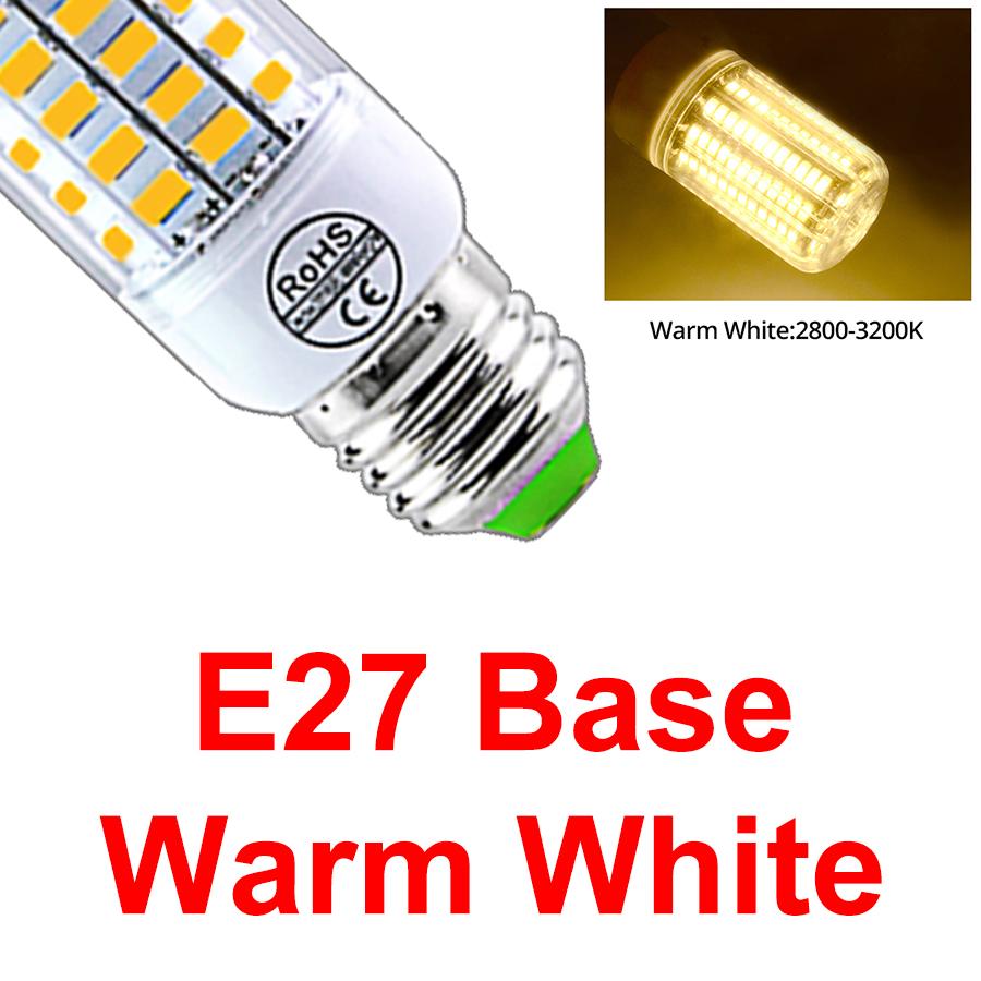 

Светодиодная лампа переменного тока 220 В E27 E14 LED SMD 5730 Corn Bulb 24 36 56 72 светодиода Lamparas Chandelie для дома Ampoule LED Replacement Spotlight 24 LEDs