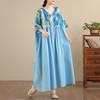 DIMANAF New 2026 Women Plus Size Summer Beach Lady Long Dress Loose Oversize Maxi Floral Print Fashion Cotton