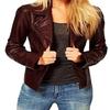 Noora Women's Brown Lambskin Leather Jacket, Motor Biker Designer Jacket, Western Wear Winter Jacket