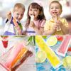 100 Disposable Ice Popsicle Bags Free Freezer Tubes With Zip Seals Snacks,Yogurt Sticks,Ice Candy Pops Comes and Funnel 7.5x2in