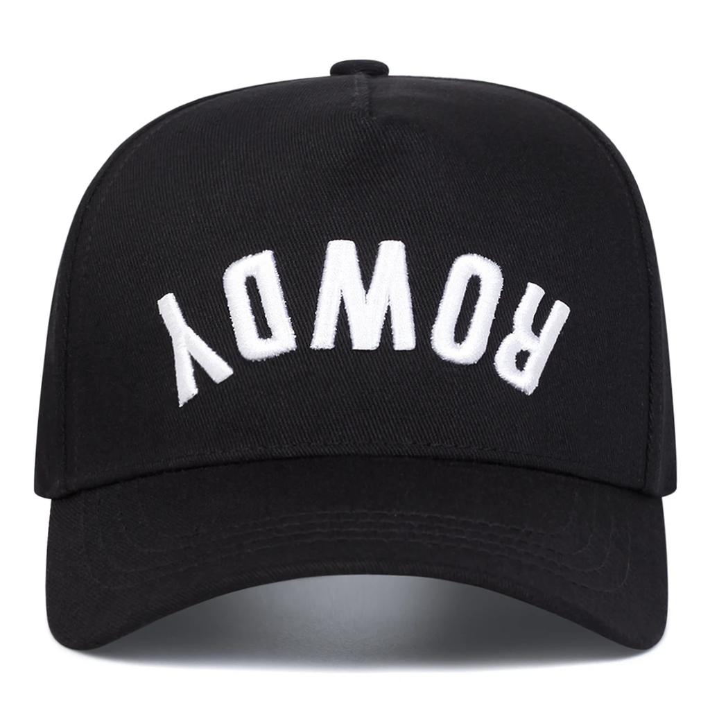 Unisex ROWDY Letter Embroidery Baseball Caps Outdoor Adjustable Spring and Autumn Casual Sunscreen Hat