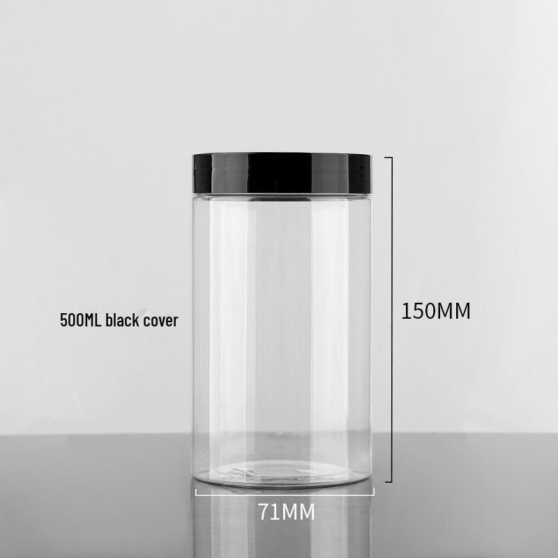 Plastic Pet Cream Bottle: 30g/50g/100g with Black Lid, 68Tooth Design, for Skincare, 700g