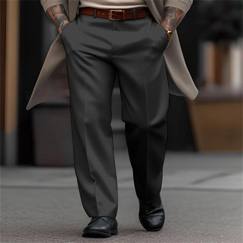 Herren Formal Einfarbig Mode Straße Täglich Outdoor Locker Gerade Anzug Freizeithose Hose