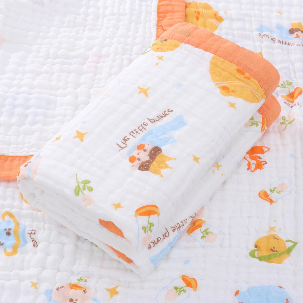 

Gauze bath towel infant blanket Xia Liang was hugged by six layers of high-density wide-brimmed newborn blankets