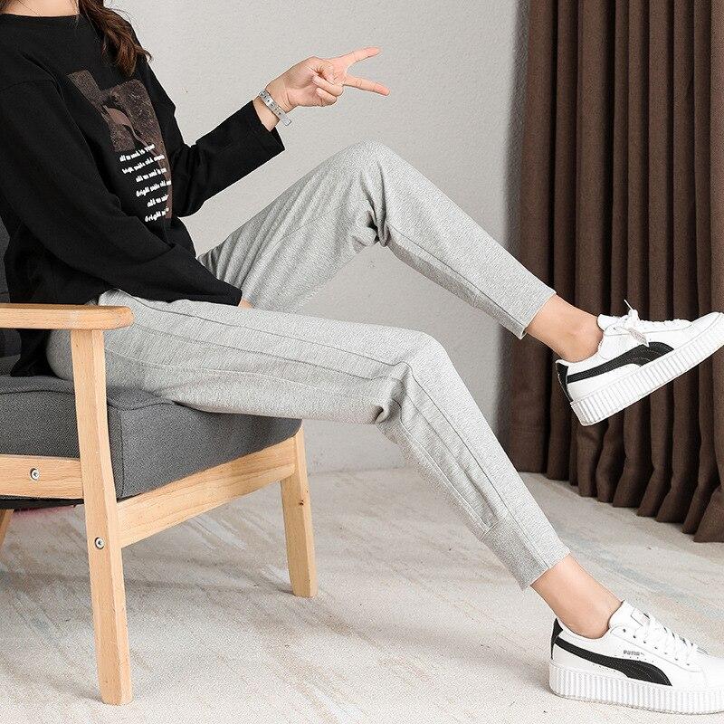 

Весенне-осенние модные повседневные спортивные штаны, женские джоггеры, женские спортивные штаны, укороченные женские брюки, спортивные штаны, уличная одежда в стиле Харадзюку XXL серый