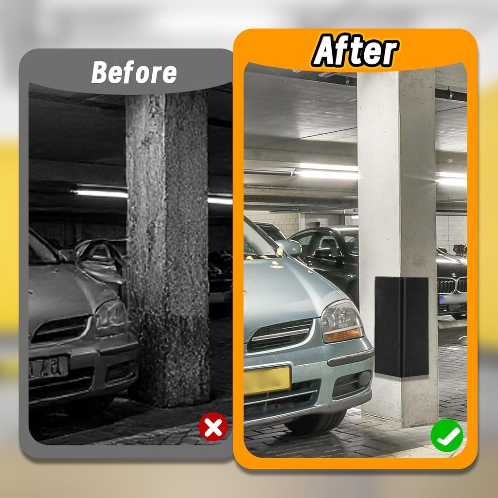 2Pcs Garage Wall Protector, Reflective Foam Garage Bumpers For Parking Car, Wall Column Corner Guard Garage Wall Bumper, Garage Pole Protector