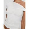 Asymmetrisches Off-Shoulder Freizeit-Oberteil für Damen 2025