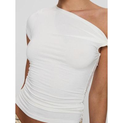 Asymmetrisches Off-Shoulder Freizeit-Oberteil für Damen 2025