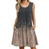 Spring/Summer Printed Tank Top Loose Pocket Dress for Women
