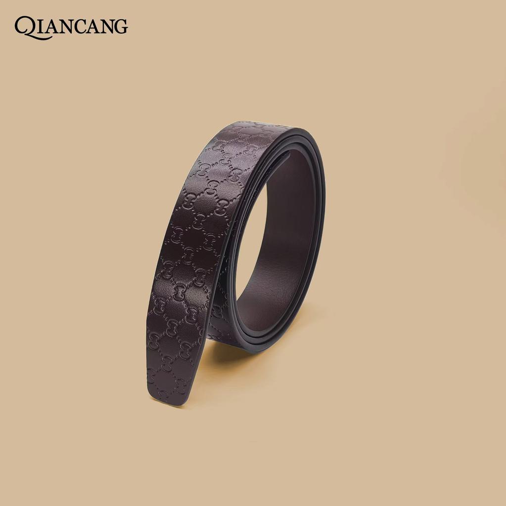 Factory Embossed First Layer Cowhide Automatic Belt Belt Men'S Tree Paste Leather Ring Genuine Leather Belt