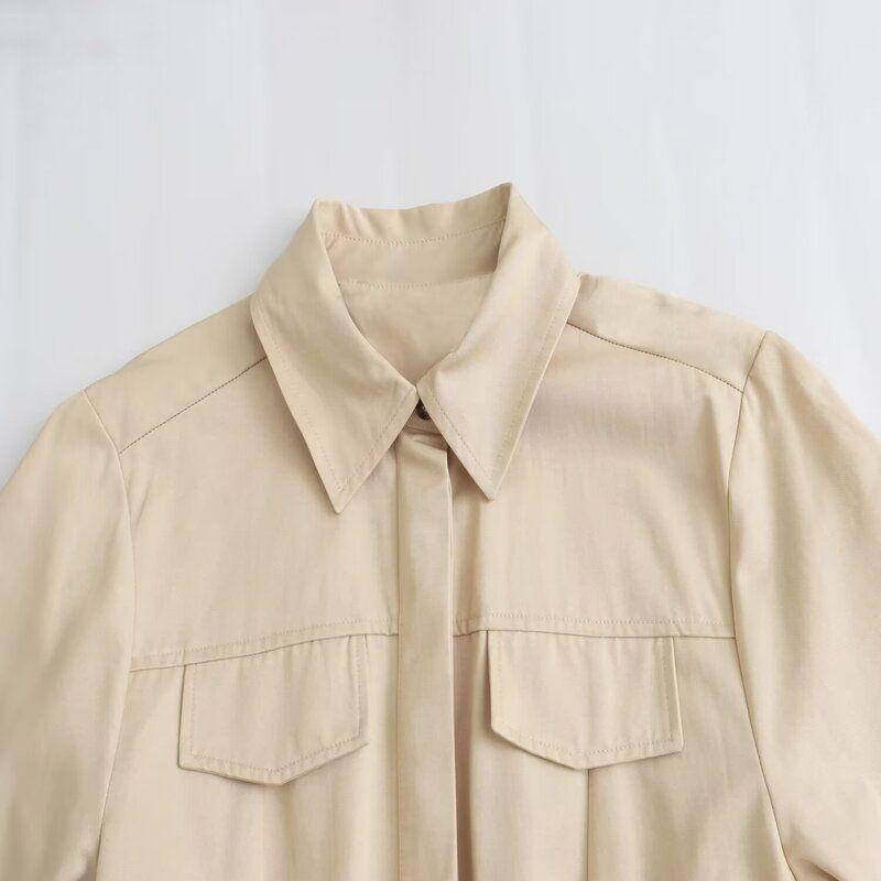 Fashion Style 2024 Summer New Arrival Women's Clothing Elegant with Belt Shirt Style Dress 1971054 721