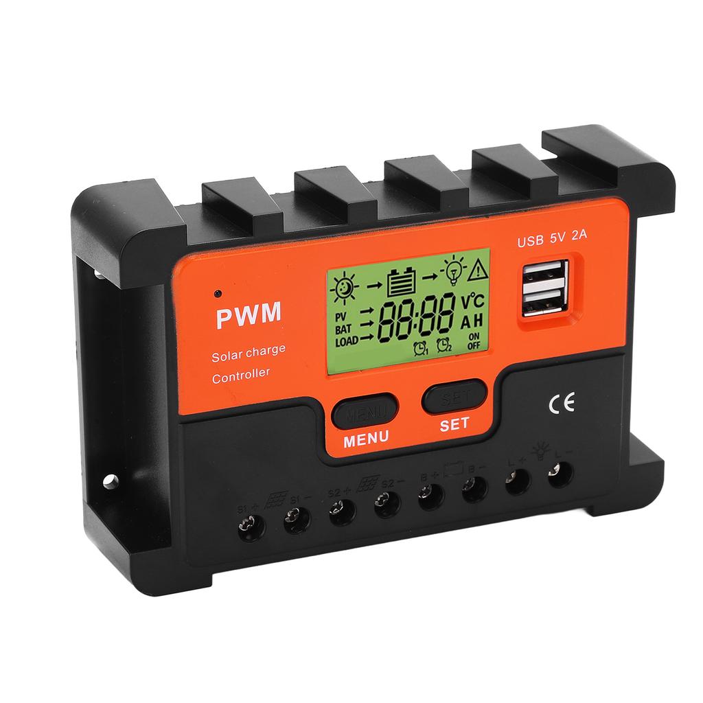 PWM Solar Controller 12V/24V Automatic Identification Waterproof 28AWG To 10AWG 20A Solar Controller