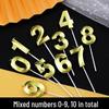 Gold Number Birthday Candles - Cartoon Cake Decorations for Kids' Parties