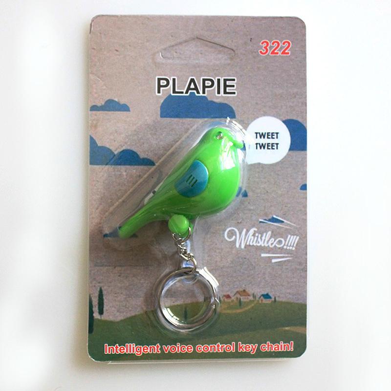 Whistle Key Finder Bird Shape Keychain Beeping Alarm Remote LED Locator for Finding Keys Bags and Wallets in Office or Travel
