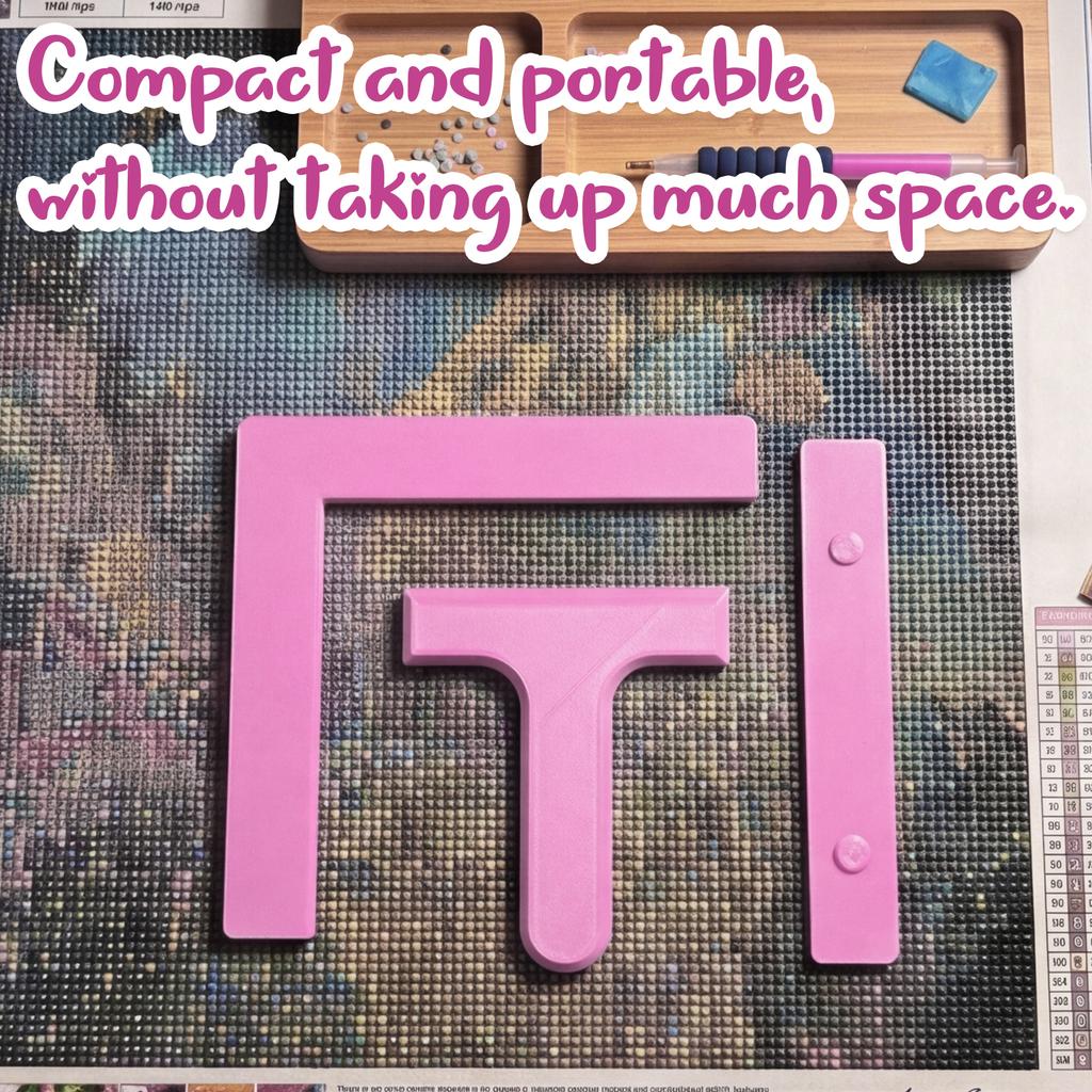 3-Piece Set Dot Drill Alignment Art Tool Diamond Painting Alignment Ruler Suitable for Craft Enthusiasts and Beginners