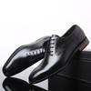 Mens Black Genuine Leather Oxford Shoes Lace Up Formal Dress Shoes Comfortable Non Slip For Business Office Wedding Daily Wear