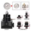High Pressure Adjustable Fuel Pressure Regulator Oil Gauge With AN8/10 Feed Fitting & AN6 Return Line Fitting & AN8/10 End Cap