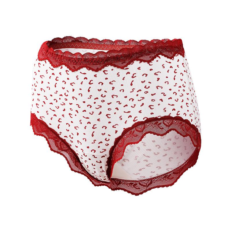 Big Size Female Spring Summer Marriage This Year Red Lace 10a Antibacterial Extended Crotch Triangle Briefs