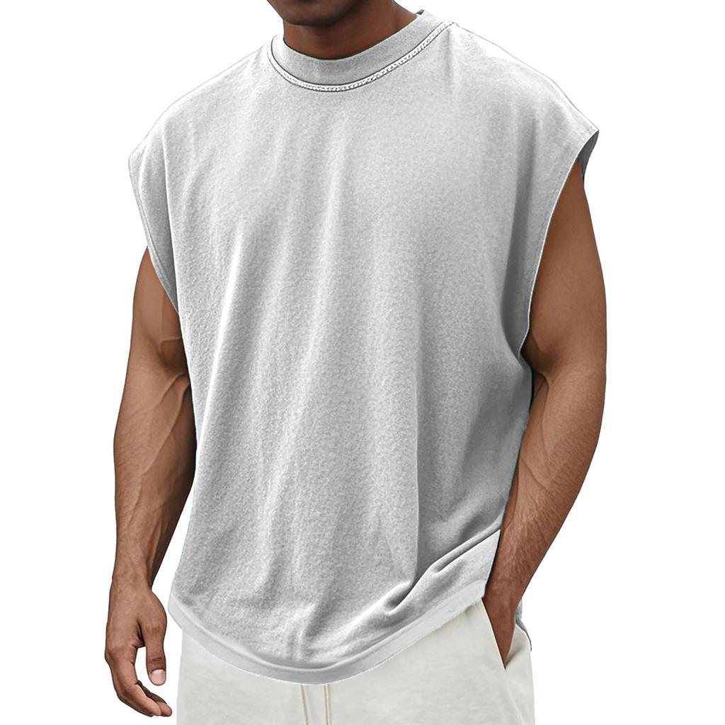 Camiseta sin mangas de verano para hombre, camiseta sin mangas transpirable informal de talla grande para Surf y playa, camiseta holgada con estampado, camiseta para hombre