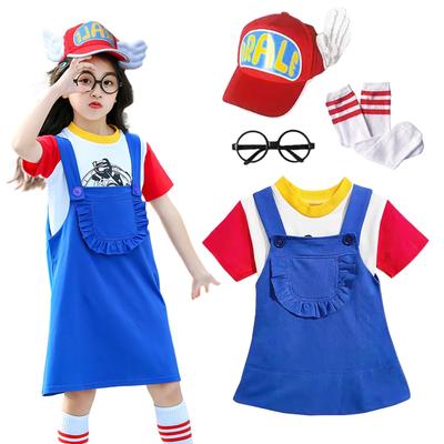 Ensemble de Costume d'Anime et pour la Scène et la Photo Un élégant et Mignon [Tumao] Enfant 5 Pièces (Bretelles, Chapeau, Lunettes, Chaussettes, T-shirt) Halloween, Spectacles,