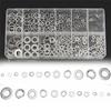 350pcs M3-M10 Stainless Steel Spring Washer Flat Washer Assortment With Box New