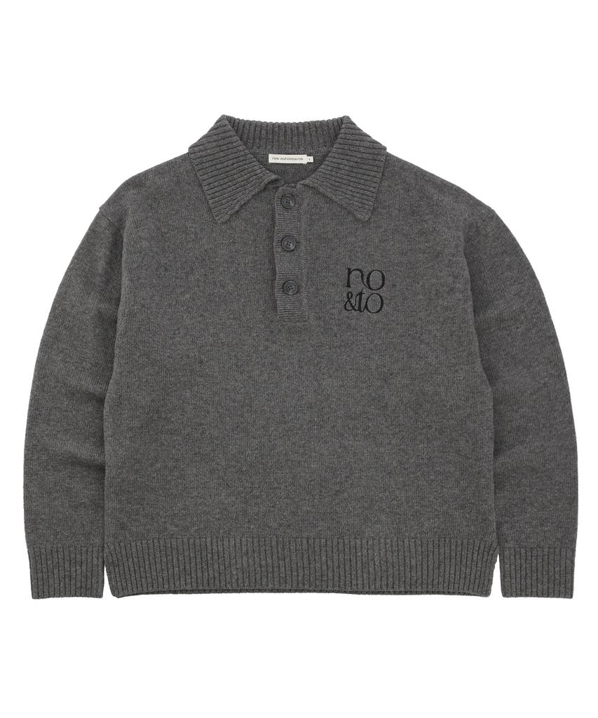 NOWANDTOMORROW Collar Neck Pullover [2 Color]