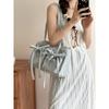 Large Capacity Women's Casual Shoulder Bag with Bow Cute Tote Bag for College Students School Class Daily Commute Shopping Lightweight Handbag