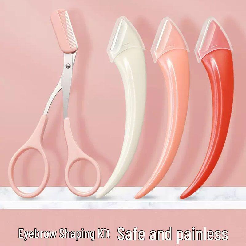 Grenzüberschreitender Anfänger Augenbrauenrasierer: Sichere manuelle Rasur mit Crescent-Klingen