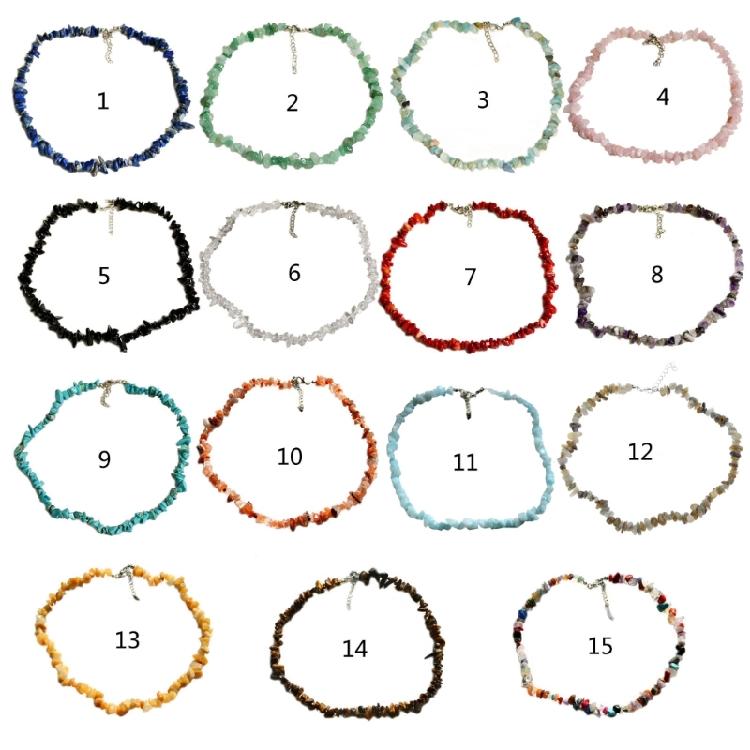 Natural Stones Necklace Gravel Necklaces Women Handmade Small Chokers Jewelry